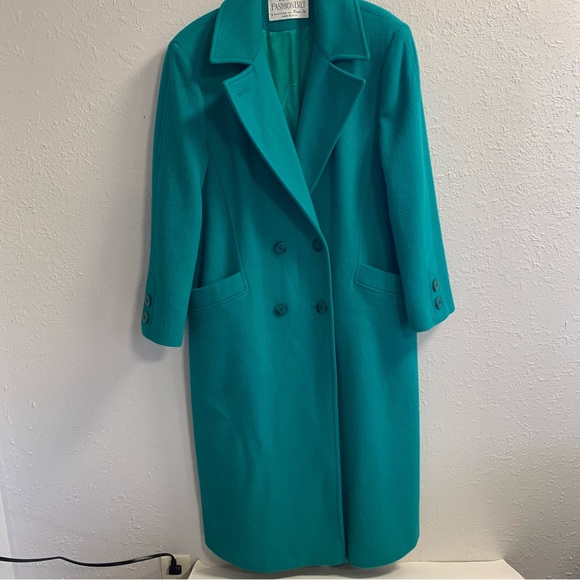 FashionBilt Jackets & Blazers - Fashionbilt vintage 100 percent wool aqua coat made in the USA